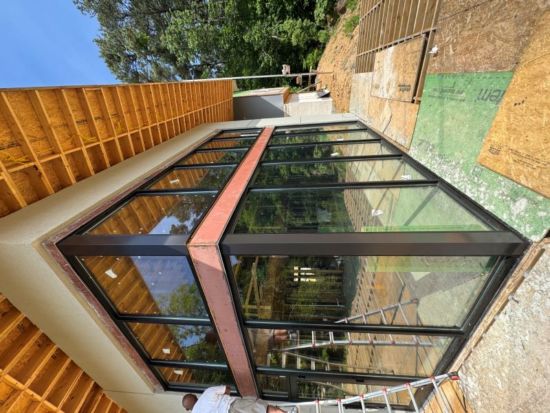 exterior glass corner window wall